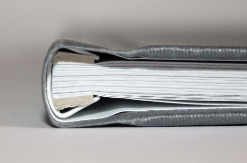 Hardcover with feeder stripes